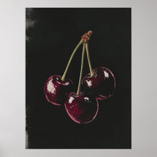 Poster Rouge cerise