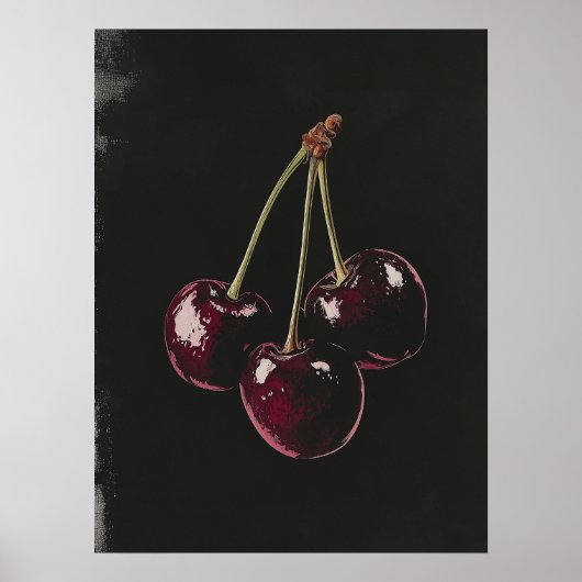 Poster Rouge cerise (Devant)
