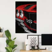 Poster Rouge Chevelle SS396 1970 (Bureau à domicile)