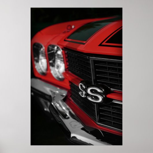 Poster Rouge Chevelle SS396 1970 (Devant)