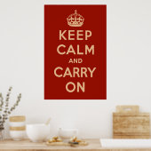 Poster Rouge classique (Cuisine)