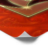 Poster Rouge comme flamme imprimé (Coin)