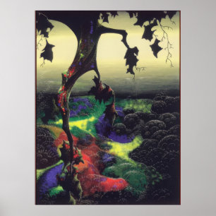 Poster Rouge cramoisi et or - 1995; États-Unis Eyvind