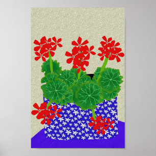Poster rouge de géranium