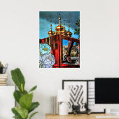 Poster Rouge Désert (Bureau à domicile)