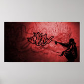 Poster Rouge d'impression de base (Devant)