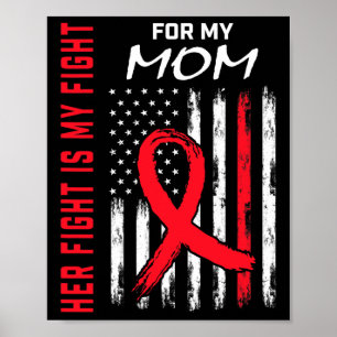 Poster Rouge, elle se bat, maman, sensibilisation à la ma