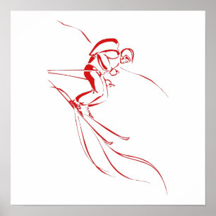 Poster Rouge en descendant