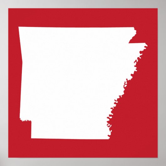 Poster Rouge et Blanc de l'Arkansas (Devant)