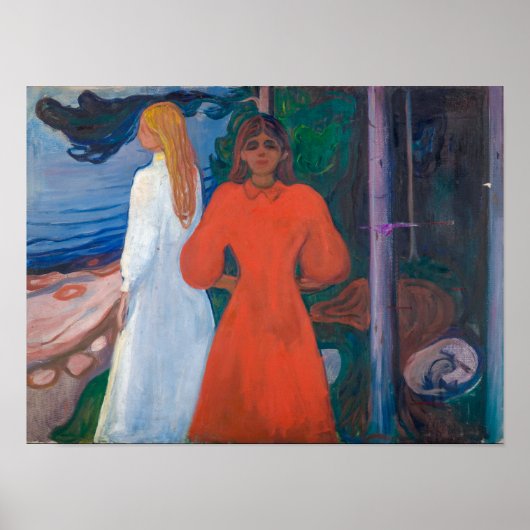Poster Rouge et Blanc | Edvard Munch | (Devant)