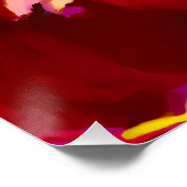 Poster Rouge et bleu vif, explosion abstraite de flamme (Coin)