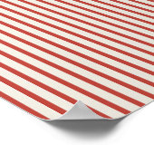 Poster Rouge Et Crème Gratté (Coin)