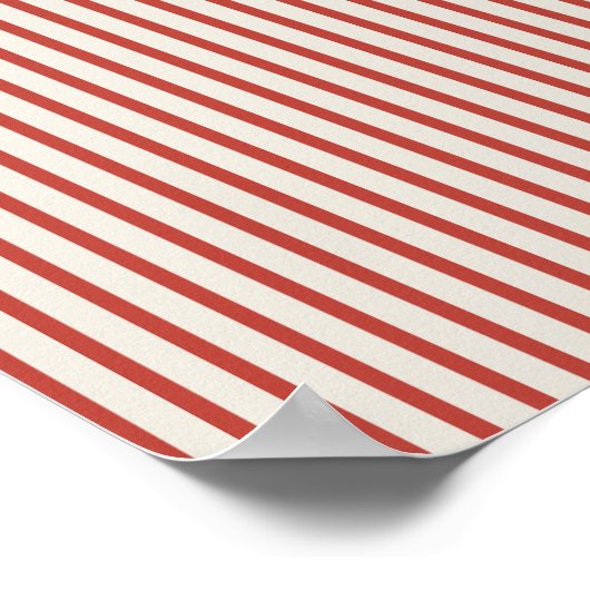 Poster Rouge Et Crème Gratté (Coin)