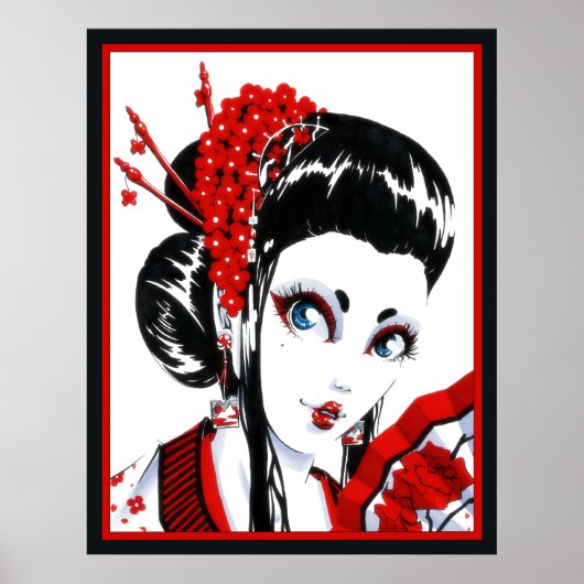 Poster Rouge et noir (Devant)