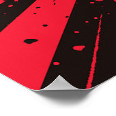 Poster rouge et noir du chanteur rétro (Coin)