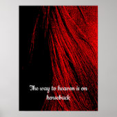 Poster rouge et noir du cheval Mane Imprimer (Devant)