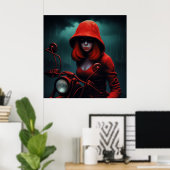 Poster Rouge et Rock'n'Roll (Bureau à domicile)