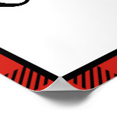 Poster Rouge et vert Buffalo Plaid Motif Joyeux Noël (Coin)