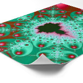 Poster Rouge et vert Mandelbrot (Coin)