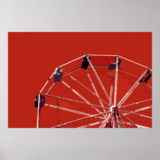 Poster rouge Ferris Wheel (Devant)