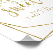 Poster Rouge Foncé Floral L'amour est un signe doux (Coin)