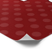 Poster Rouge Garder le calme et cuire sur l'affiche (Coin)