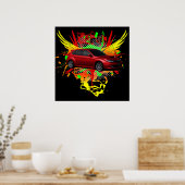 Poster rouge graphique WRX sti 2008 (Cuisine)