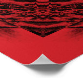 Poster Rouge gras mécanique Abstrait Mandala Art (Coin)