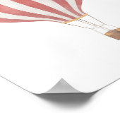 Poster rouge Hot Air Balloon Nursery Decor (Coin)