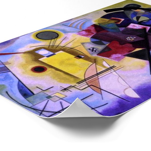 Poster rouge-jaune-bleu (Coin)