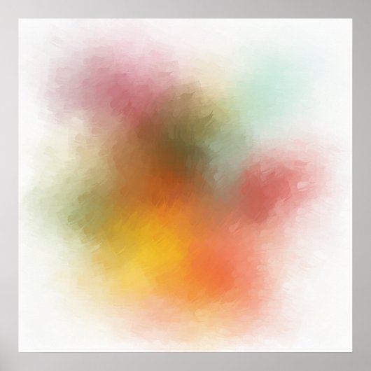 Poster Rouge Jaune Bleu Vert Violet Rose tendance Moderne (Devant)