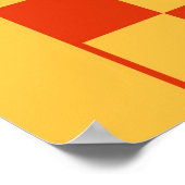 Poster Rouge jaune non daté À damiers mai Calendrier mens (Coin)