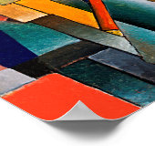 Poster Rouge Jaune Vert Bleu Blanc Gris Abstrait (Coin)