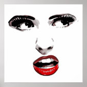 Poster Rouge Lipstick Dark Eyed Femme maquillage Beauté A (Devant)