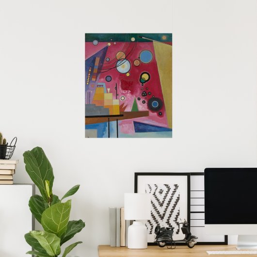 Poster Rouge lourd par Wassily Kandinsky (Bureau à domicile)