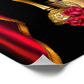 Poster Rouge Luxe Womans Gold Black (Coin)