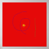 Poster Rouge minimal (Devant)