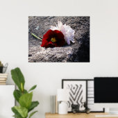 Poster Rouge-n-blanc (Bureau à domicile)