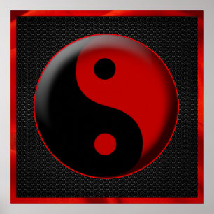 Poster ROUGE NOIR 3D de YIN YANG