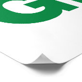 Poster Rouge, Noir et Vert. (Coin)