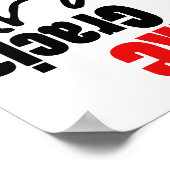 Poster Rouge noir Merci mot Cloud (Coin)