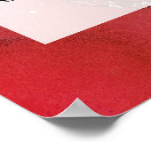 Poster Rouge & Or Abstrait Encre d'alcool do-it-yourself  (Coin)