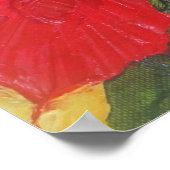 Poster rouge Poinsettia Art (Coin)