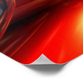 Poster rouge rhum Abstrait (Coin)