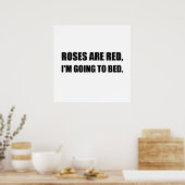 Poster Rouge rose Aller Au Lit (Cuisine)