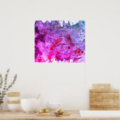 Poster Rouge rose bleu violet Art moderne Abstrait tendan (Cuisine)