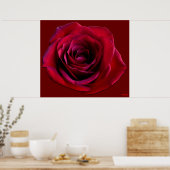 Poster Rouge Rose Imprimer Belle Fleur Art Imprime (Cuisine)