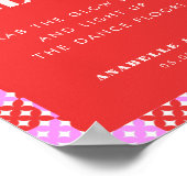 Poster Rouge rose Laisser l'amour Llow Dance Floor Mariag (Coin)