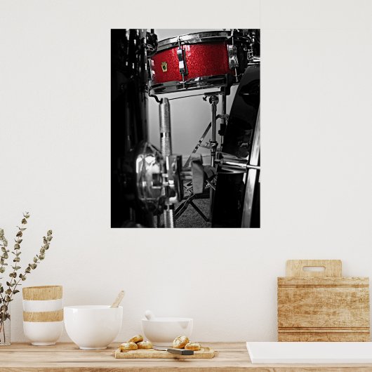 Poster rouge Snare Drum (Cuisine)