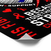 Poster Rouge Son combat est mon combat Godson Chd Awarene (Coin)